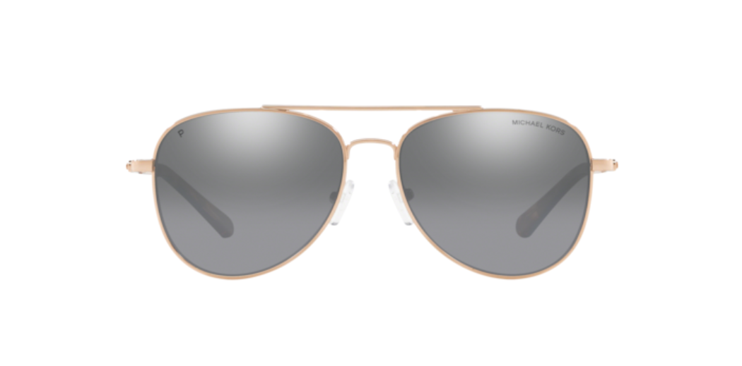 Micheal Kors San Diego | Metal rosa dourado | Lentes orgânicas polarizadas cinza