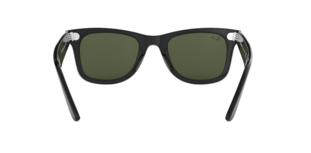 Ray-Ban Wayfarer | Lentes minerais verde G-15 | Preto
