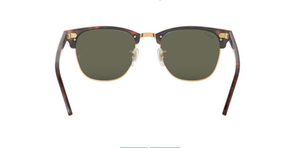 Ray-Ban Clubmaster | Lentes polarizadas minerais verde G-15 | Havana e metal dourado