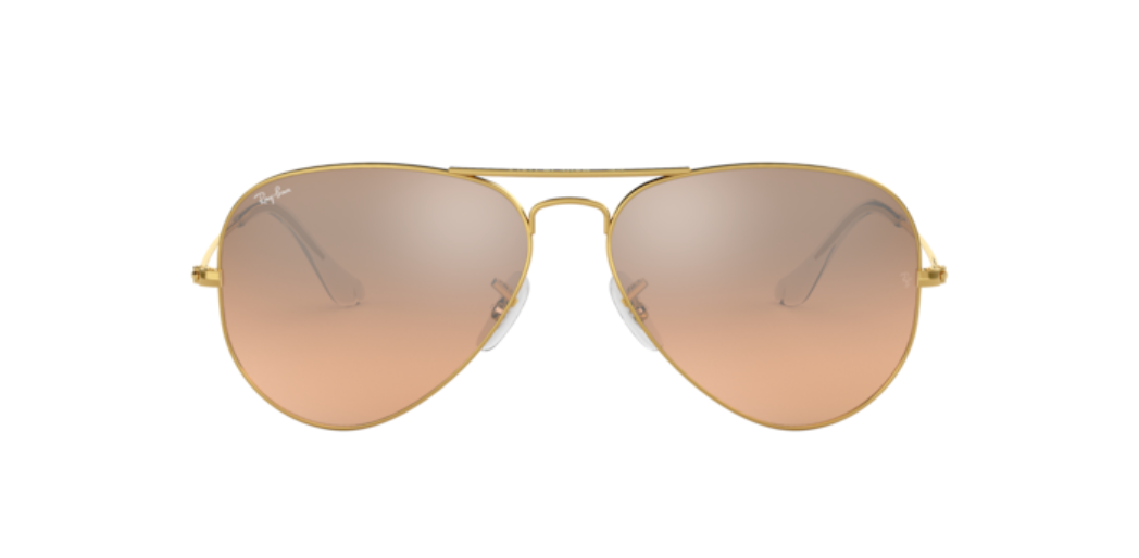 Ray-Ban Aviator | Armação metal dourado | Rosa espelhado