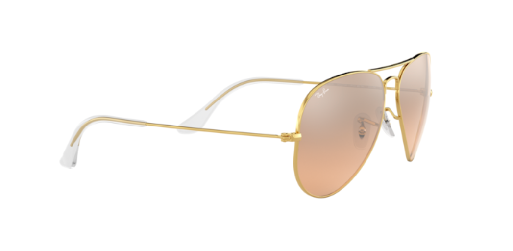 Ray-Ban Aviator | Armação metal dourado | Rosa espelhado