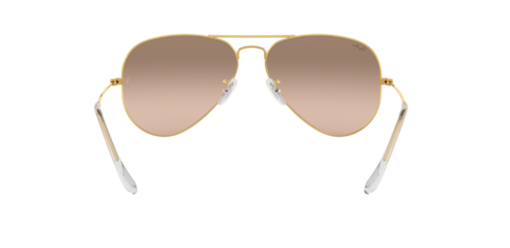 Ray-Ban Aviator | Armação metal dourado | Rosa espelhado