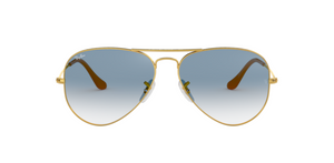 Ray-Ban Aviator | Armação metal dourado | Azul degradê