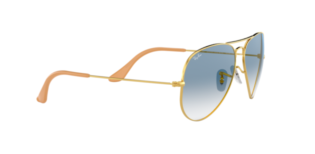Ray-Ban Aviator | Armação metal dourado | Azul degradê