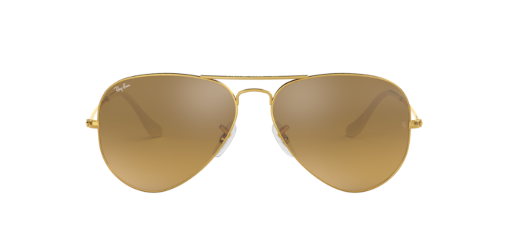 Ray-Ban Aviator | Armação metal dourado | Castanho degradê espelhado