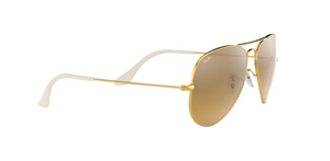 Ray-Ban Aviator | Armação metal dourado | Castanho degradê espelhado