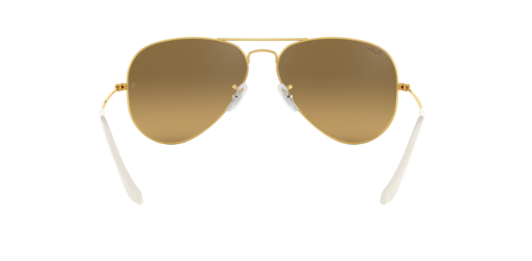 Ray-Ban Aviator | Armação metal dourado | Castanho degradê espelhado