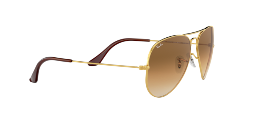 Ray-Ban Aviator | Armação metal dourado | Castanho degradê | L 55 / A 48