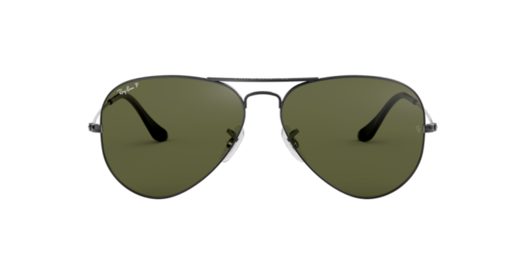 Ray-Ban Aviator | Armação gunmetal | Verde polarizadas