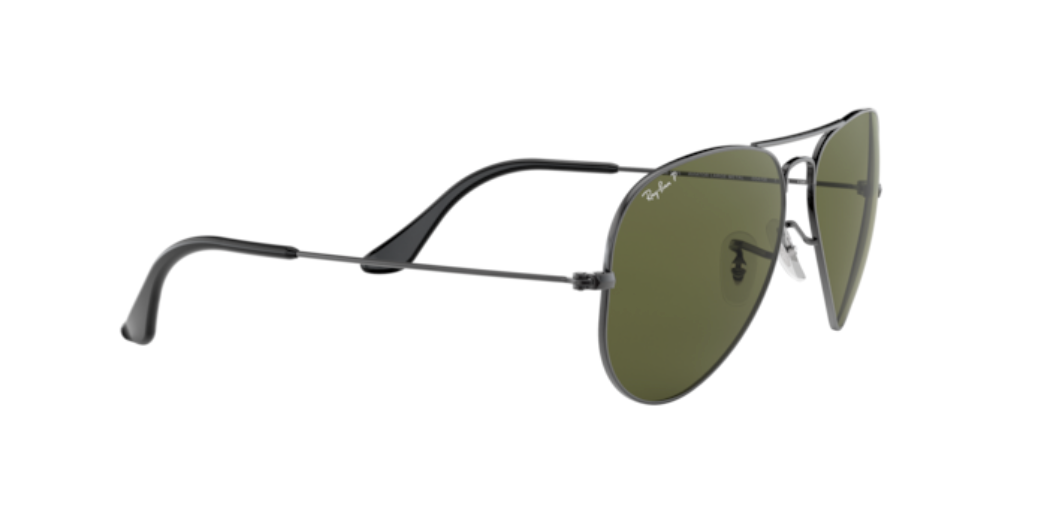 Ray-Ban Aviator | Armação gunmetal | Verde polarizadas
