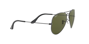 Ray-Ban Aviator | Armação gunmetal | Verde polarizadas
