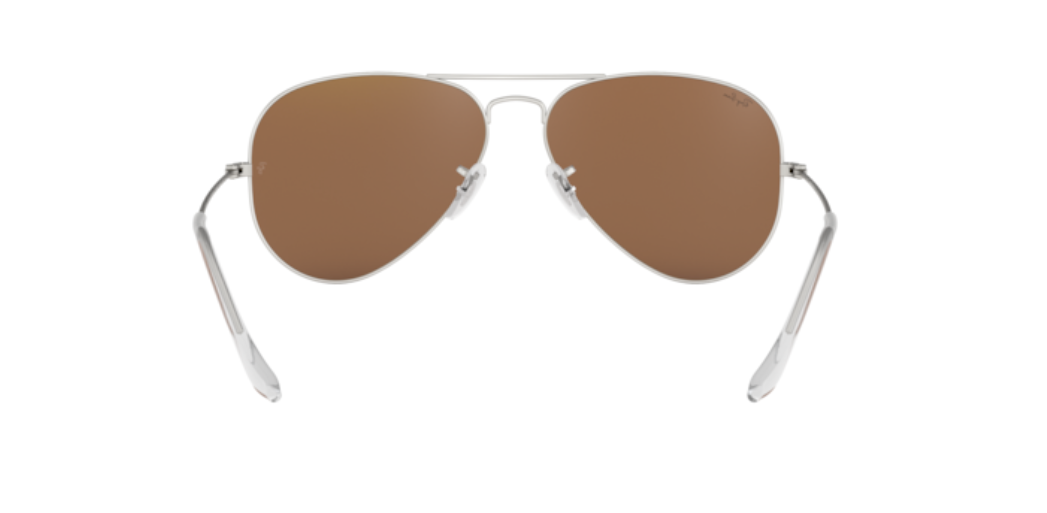 Ray-Ban Aviator | Armação metal prateado | Rosa espelhado