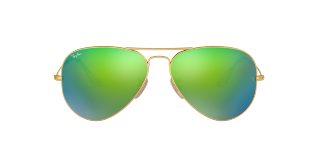 Ray-Ban Aviator | Armação metal dourado | Verde espelhado