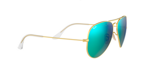 Ray-Ban Aviator | Armação metal dourado | Verde espelhado