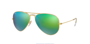 Ray-Ban Aviator | Armação metal dourado | Verde espelhado
