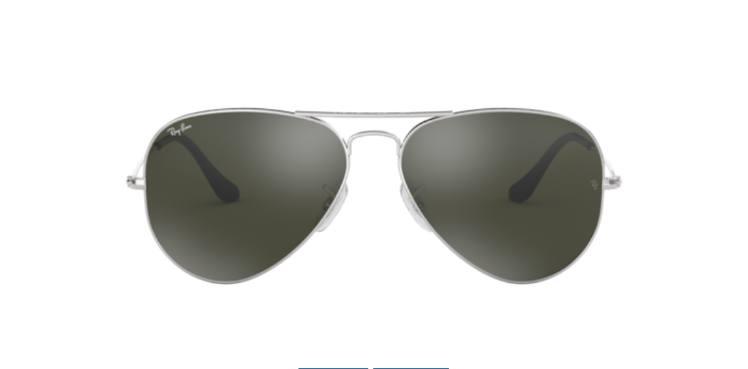 Ray-Ban Aviator | Armação metal prateado | Cinza espelhado
