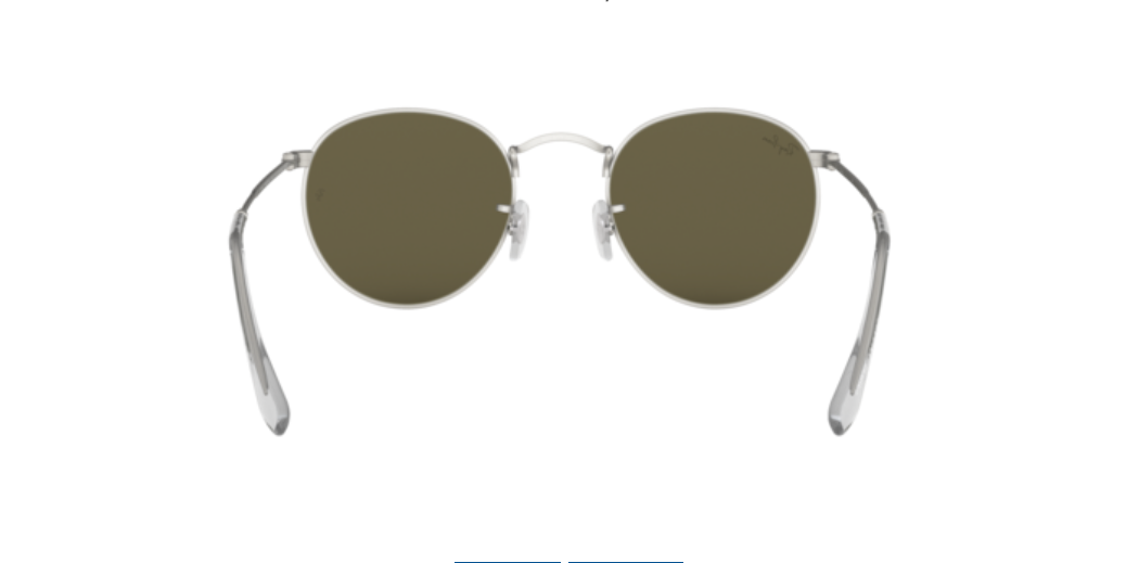 Ray-Ban Round Metal | Metal prateado | Lentes cinza espelhadas