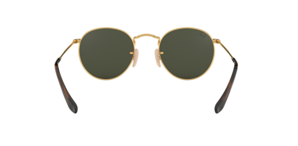 Ray-Ban Round Flat Lenses | Metal dourado | Lentes cinza espelhado