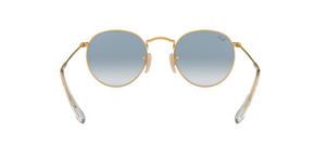 Ray-Ban Round Flat Lenses | Metal dourado | Lentes azul degradê