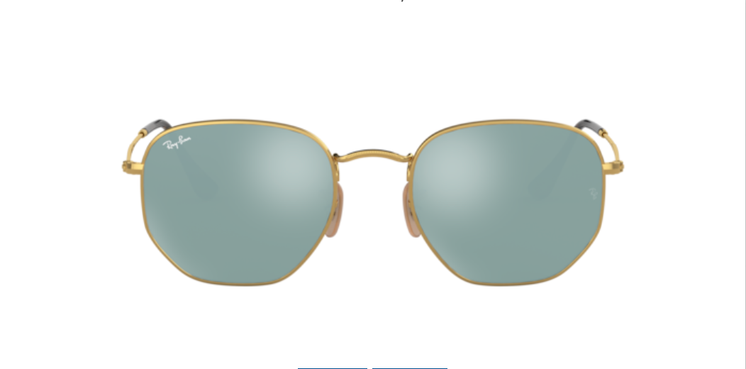 Ray-Ban Hexagonal Flat Lenses | Lentes azul espelhado