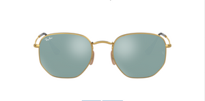 Ray-Ban Hexagonal Flat Lenses | Lentes azul espelhado