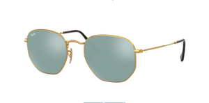 Ray-Ban Hexagonal Flat Lenses | Lentes azul espelhado
