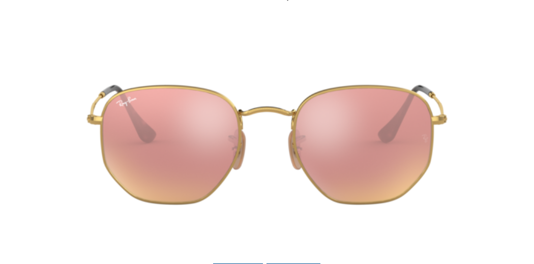 Ray-Ban Hexagonal Flat Lenses | Lentes rosa espelhado