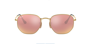 Ray-Ban Hexagonal Flat Lenses | Lentes rosa espelhado