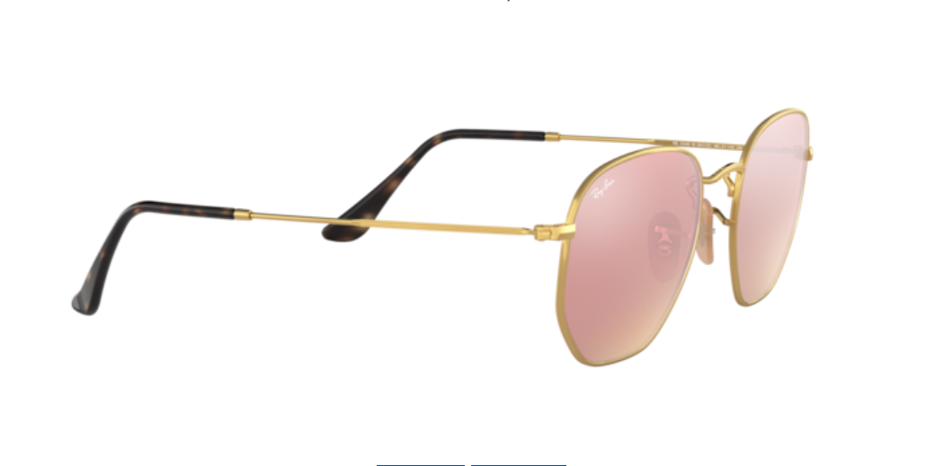 Ray-Ban Hexagonal Flat Lenses | Lentes rosa espelhado