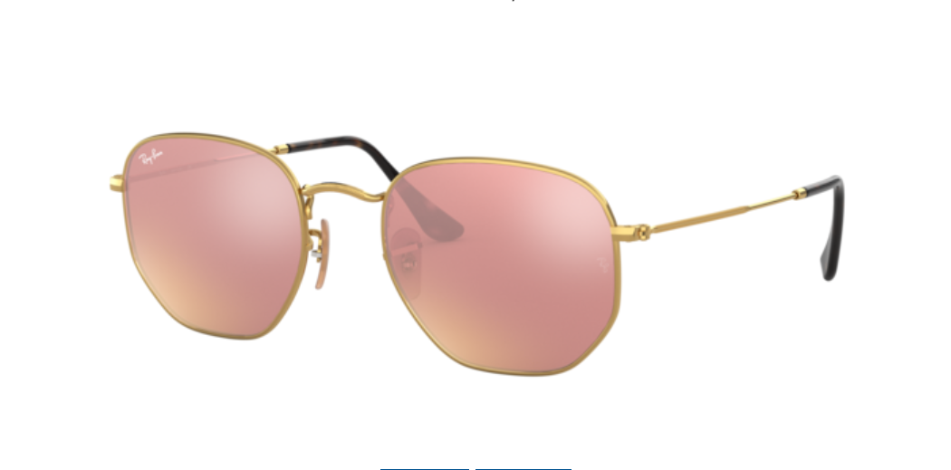 Ray-Ban Hexagonal Flat Lenses | Lentes rosa espelhado