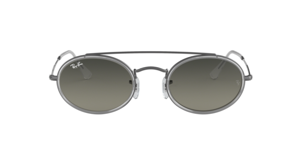 Ray-Ban Oval Flat Lenses | Gunmetal | Lentes cinza degradê
