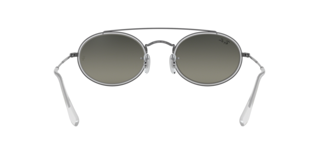 Ray-Ban Oval Flat Lenses | Gunmetal | Lentes cinza degradê