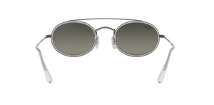 Ray-Ban Oval Flat Lenses | Gunmetal | Lentes cinza degradê