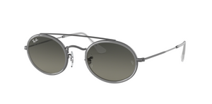 Ray-Ban Oval Flat Lenses | Gunmetal | Lentes cinza degradê