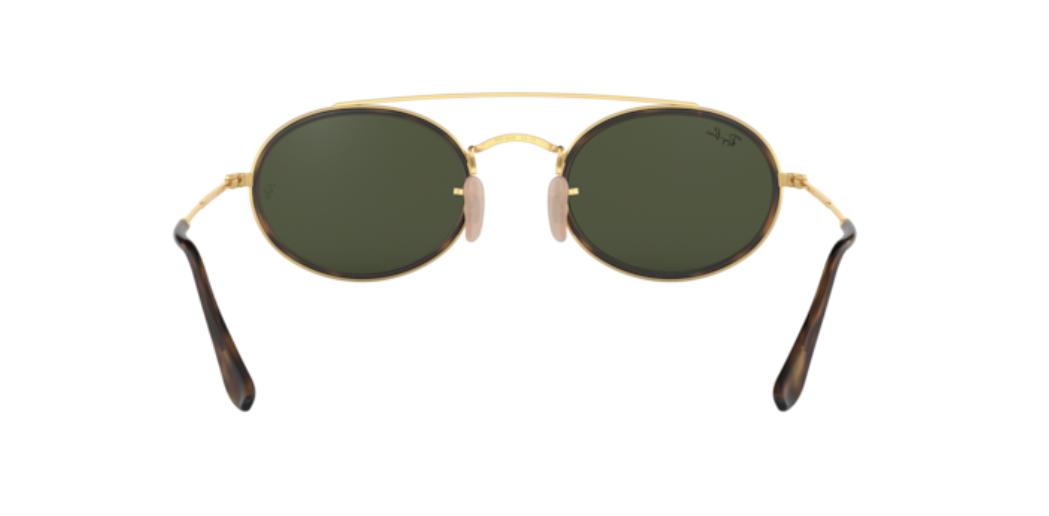 Ray-Ban Oval Flat Lenses | Metal dourado | Lentes verde G-15