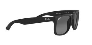 Ray-Ban Justin rubber | Massa preto | Lentes polarizadas orgânicas cinza degradê